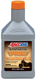 AMSOIL V-Twin Transmission Fluid. Full synthetic oil promotes quite operation